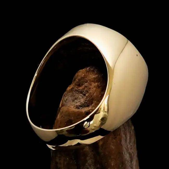 Rock Your Style with Bold Gold Skull Ring Today - Estalios