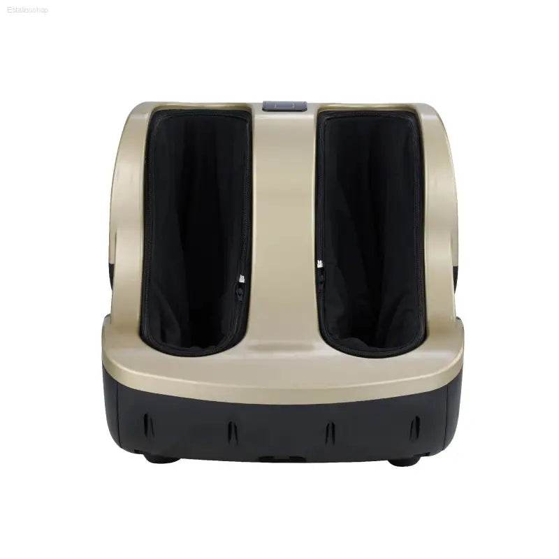 Beige and black foot massager.