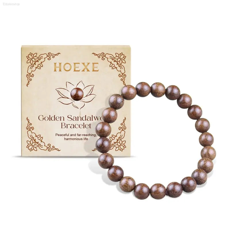 Gold Wire Sandalwood Bead Hand Daily Wear Decoration Simple Fashion 100 With Decorative Wooden Bead Bracelet eprolo  EstaliosShop 18.49