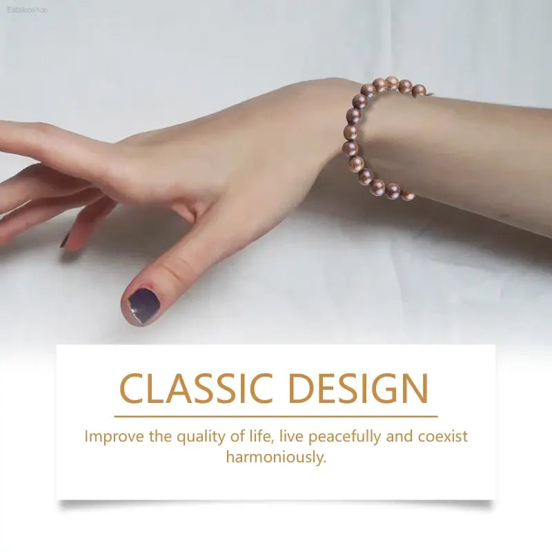Gold Wire Sandalwood Bead Hand Daily Wear Decoration Simple Fashion 100 With Decorative Wooden Bead Bracelet eprolo  EstaliosShop