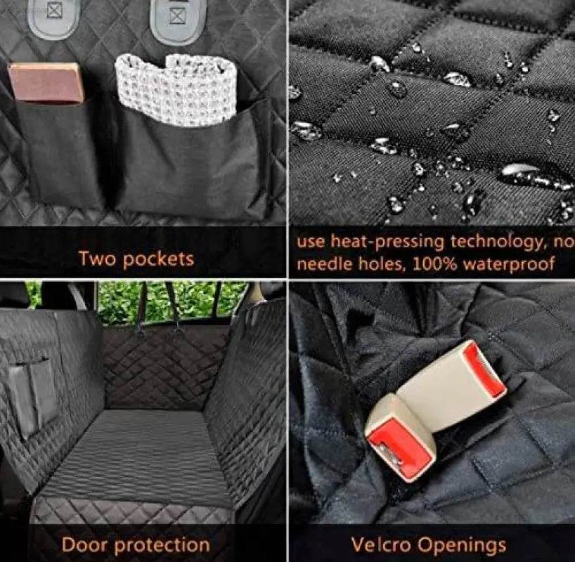 Golden Ride: Retriever Dog Car Seat Cover! Keep your Furry Friend Comfortable and your Car Clean with this Quilted Gray Pet Car Seat Cover. Featuring an Adorable - Estalios