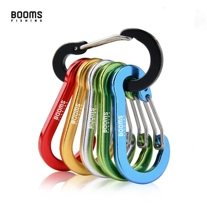 Colorful carabiner clips on a ring from Grab Booms Fishing CC1 Carabiner Keychain