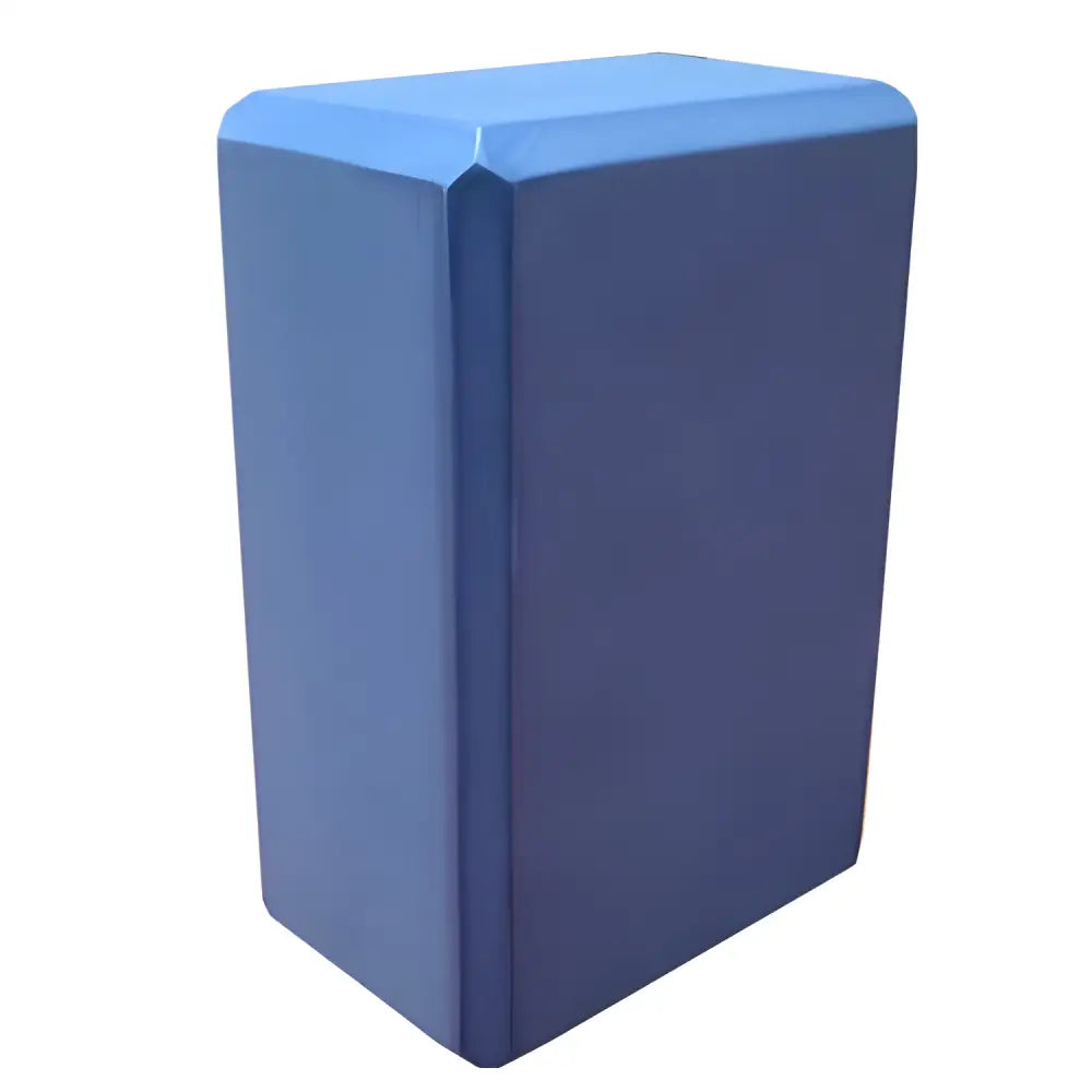 Blue yoga foam block from Grab Purple & Blue Yoga Foam Blocks for support and stability