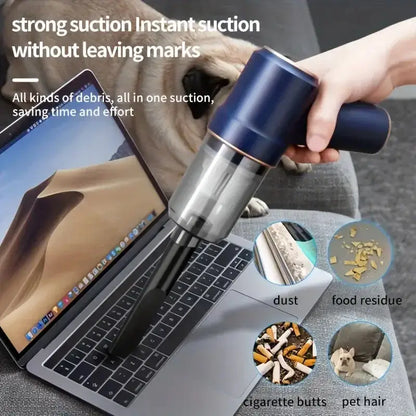 Grab the 120W Wireless Handheld Vacuum Cleaner - Blue - Automotive