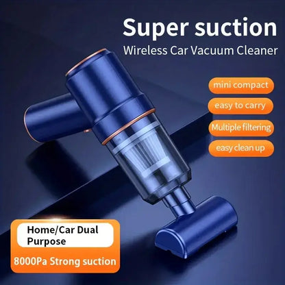 Grab the 120W Wireless Handheld Vacuum Cleaner - Blue - Automotive