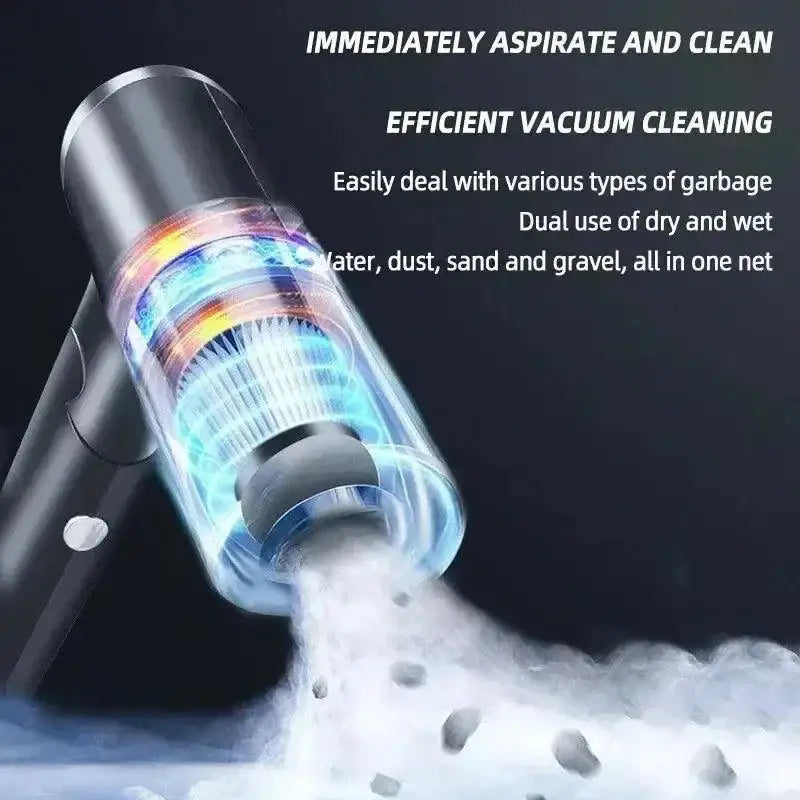 Handheld vacuum cleaner for easy cleaning with the Portable Wireless Car Vacuum