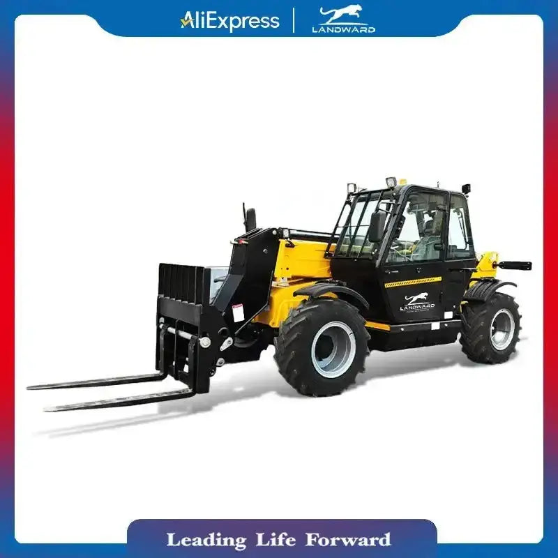 Yellow and black forklift showcasing Grab Your Agricultural Diesel Telehandler