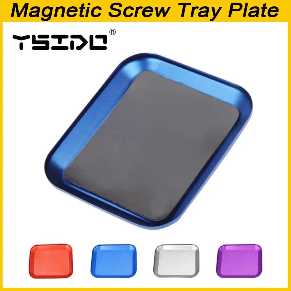 Rectangular Aluminium Magnetic Screw Tray for easy organization and repair tool tasks