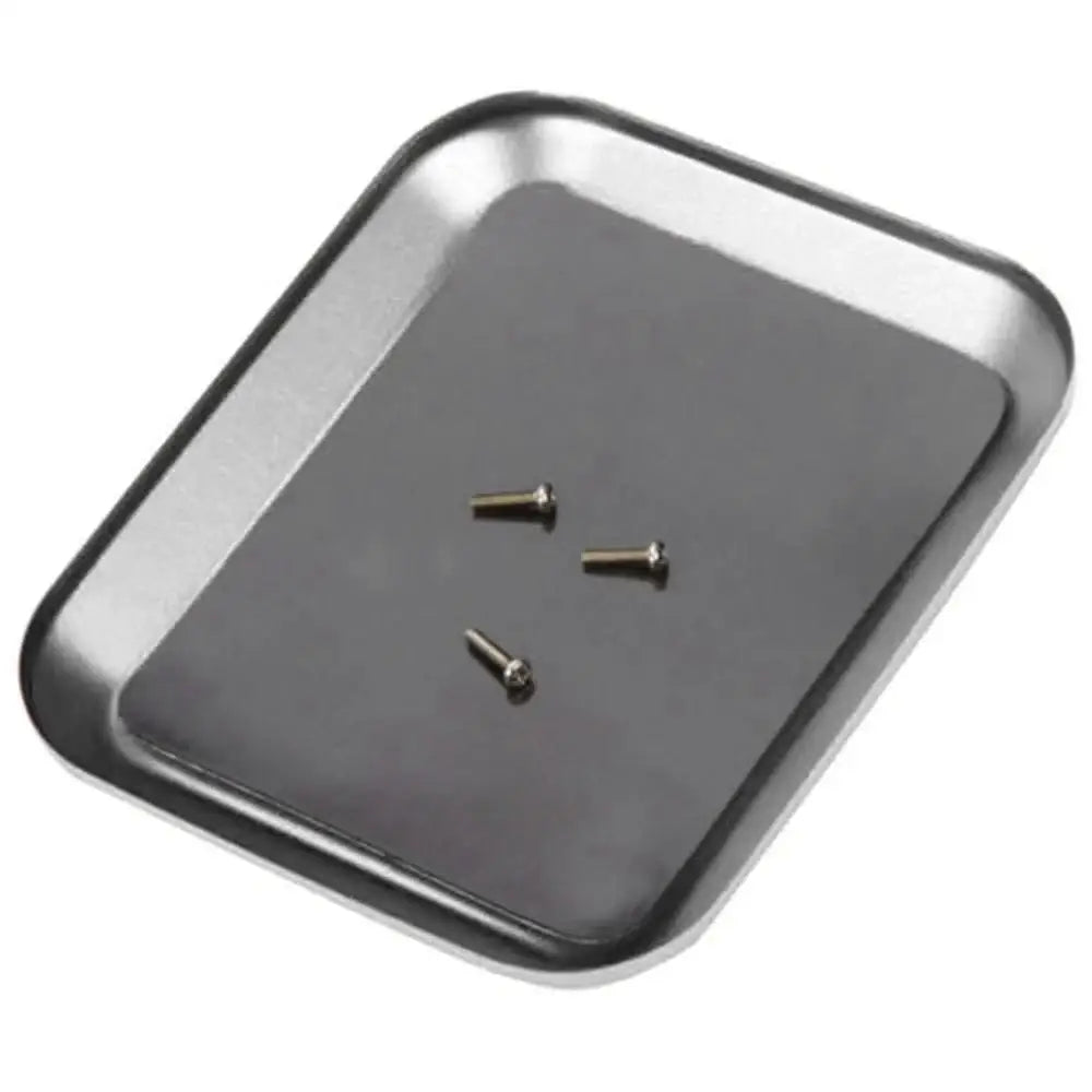 Metal tray with screws showcasing the Grab Your Aluminium Magnetic Screw Tray repair tool