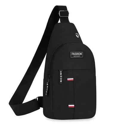 Black sling backpack as seen in Grab Your Perfect Crossbody Bag for men