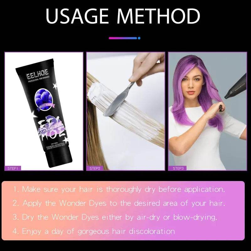 Gradient Hair Conditioner for Easy Hair Color Change - Estalios