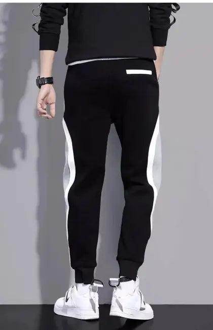 Stylish Gray and Black Wide Loose Casual Pants for Men - Estalios