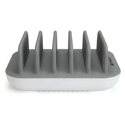 Gray and White USB Charging Station with LED Indicator for Easy Multi-Device Charging - Estalios
