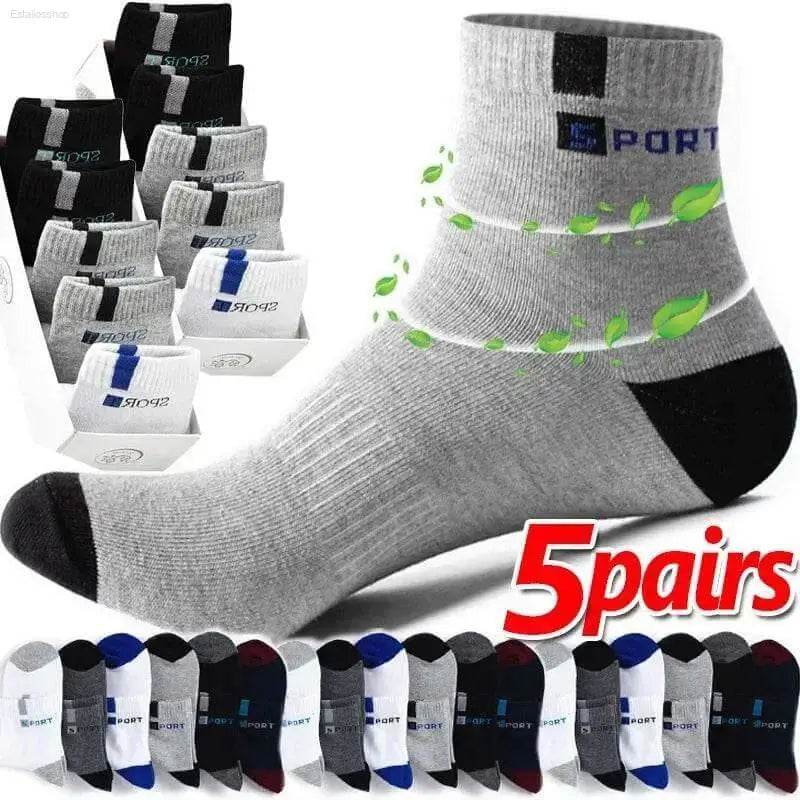 Assorted athletic socks.
