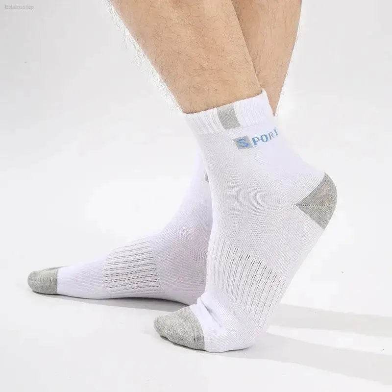White athletic socks.