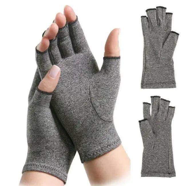 Gray Compression Arthritis Gloves for Pain Relief Daily Use - Estalios