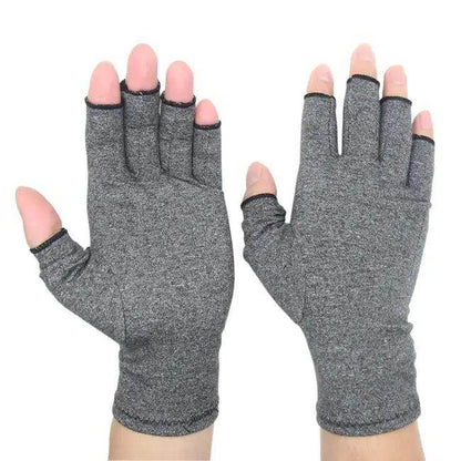 Gray Compression Arthritis Gloves for Pain Relief Daily Use - Estalios