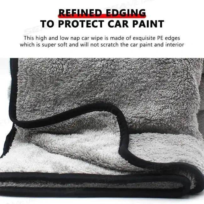Shine On Gray Coral Velvet Towel for Superior Car Care - Estalios