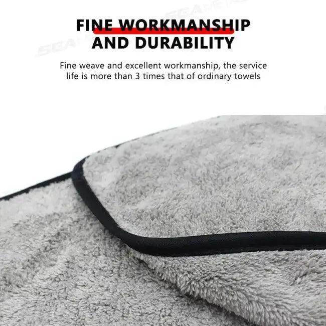 Shine On Gray Coral Velvet Towel for Superior Car Care - Estalios
