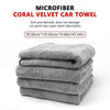 Shine On Gray Coral Velvet Towel for Superior Car Care - Estalios