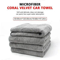Shine On Gray Coral Velvet Towel for Superior Car Care - Estalios