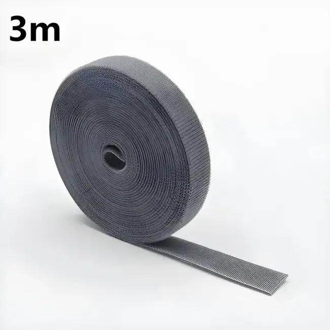 Gray Hook and Loop Fastener Tape for Tangle-Free Cables - Estalios