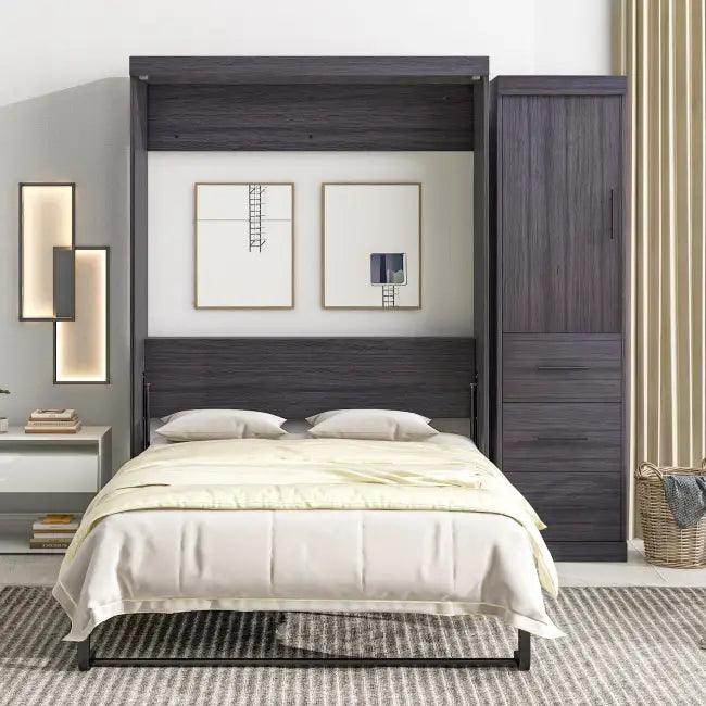 Elevate Your Space with the Sleek Gray Murphy Bed Design - Estalios