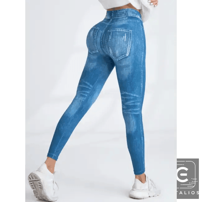 Rock Your Look with Bold Gray Denim Leggings Today - Estalios