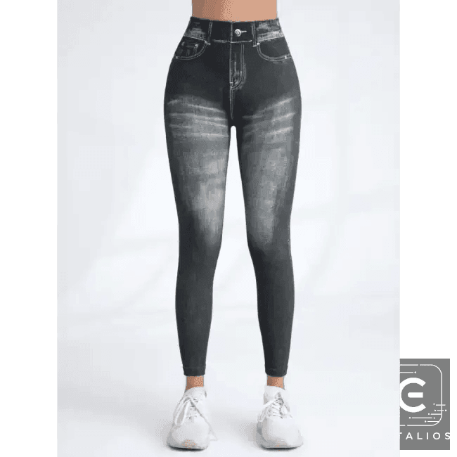 Rock Your Look with Bold Gray Denim Leggings Today - Estalios