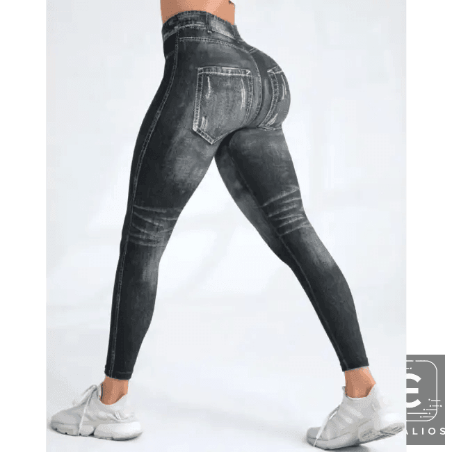 Rock Your Look with Bold Gray Denim Leggings Today - Estalios