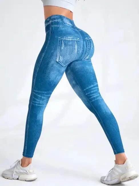 Rock Your Look with Bold Gray Denim Leggings Today - Estalios