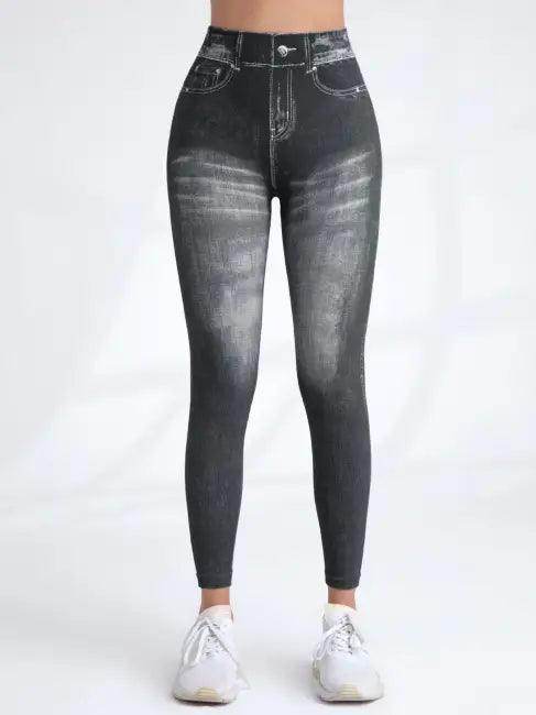 Rock Your Look with Bold Gray Denim Leggings Today - Estalios