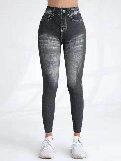 Rock Your Look with Bold Gray Denim Leggings Today - Estalios