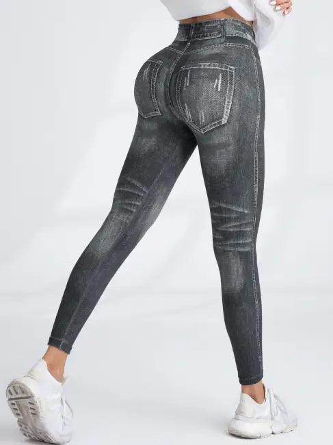 Rock Your Look with Bold Gray Denim Leggings Today - Estalios
