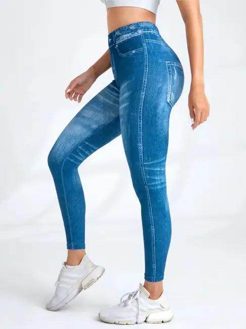Rock Your Look with Bold Gray Denim Leggings Today - Estalios