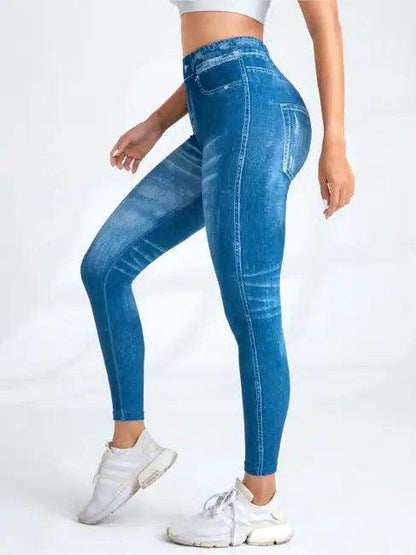 Rock Your Look with Bold Gray Denim Leggings Today - Estalios
