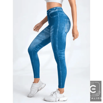 Rock Your Look with Bold Gray Denim Leggings Today - Estalios