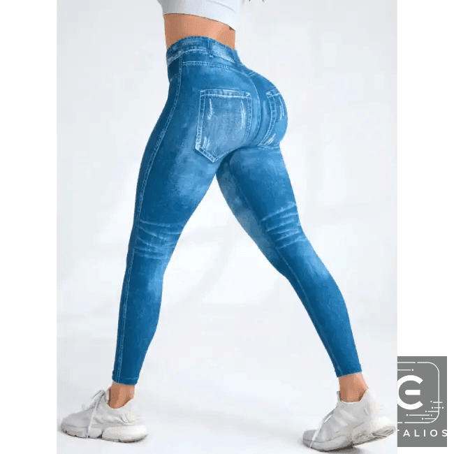 Rock Your Look with Bold Gray Denim Leggings Today - Estalios