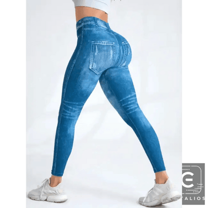Rock Your Look with Bold Gray Denim Leggings Today - Estalios