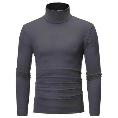 Elevate Your Look with Sleek Gray Turtleneck Shirt for Style - Estalios