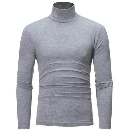 Elevate Your Look with Sleek Gray Turtleneck Shirt for Style - Estalios