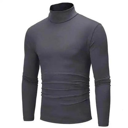 Elevate Your Look with Sleek Gray Turtleneck Shirt for Style - Estalios