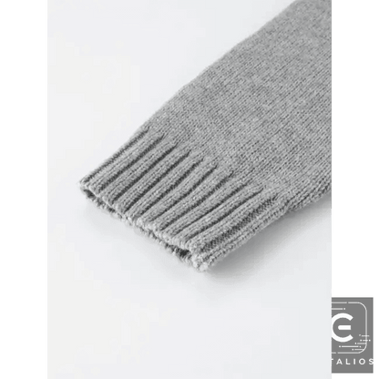 Chic Bold Striped Knit Zip-Up with Comfortable Cuffs - Estalios