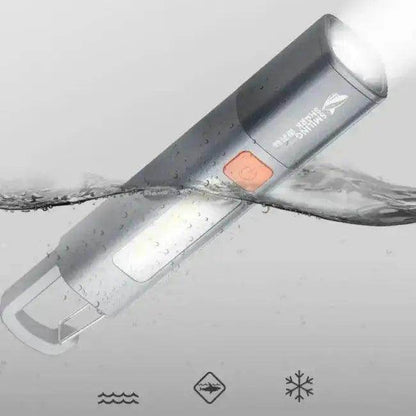 Gray USB Flashlamp with COB Side Light for Ultimate Versatility - Estalios