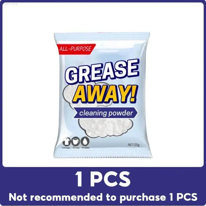 Grease Away cleaning powder packet.