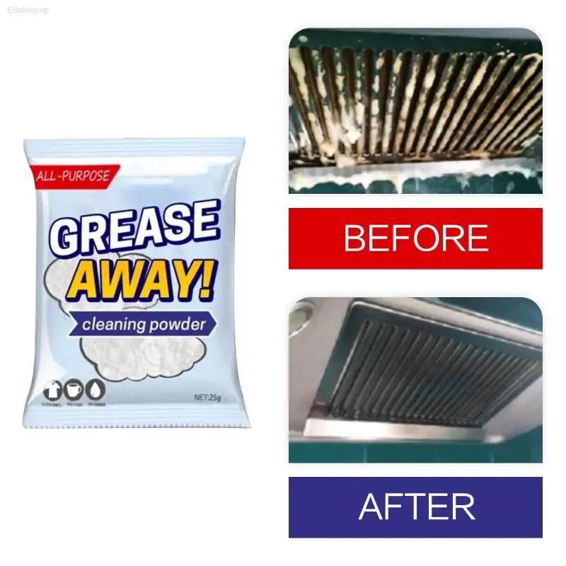 Grease-removing cleaning powder.