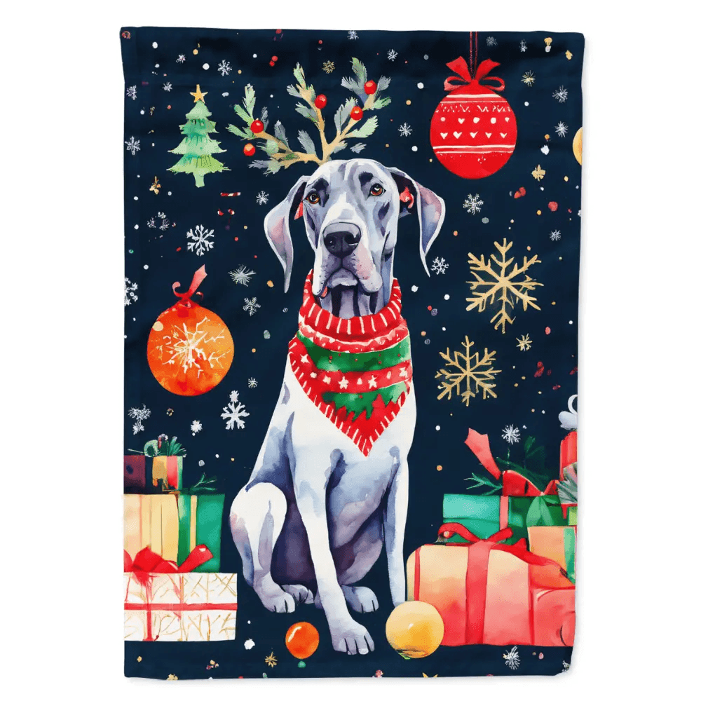 Great Dane Christmas Garden Flag - Durable Outdoor Decor - Estalios