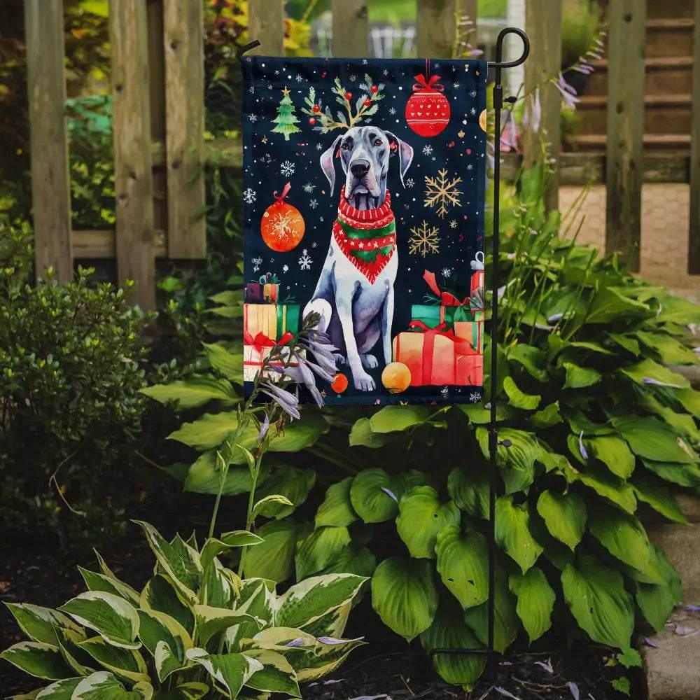 Great Dane Christmas Garden Flag - Durable Outdoor Decor - Estalios