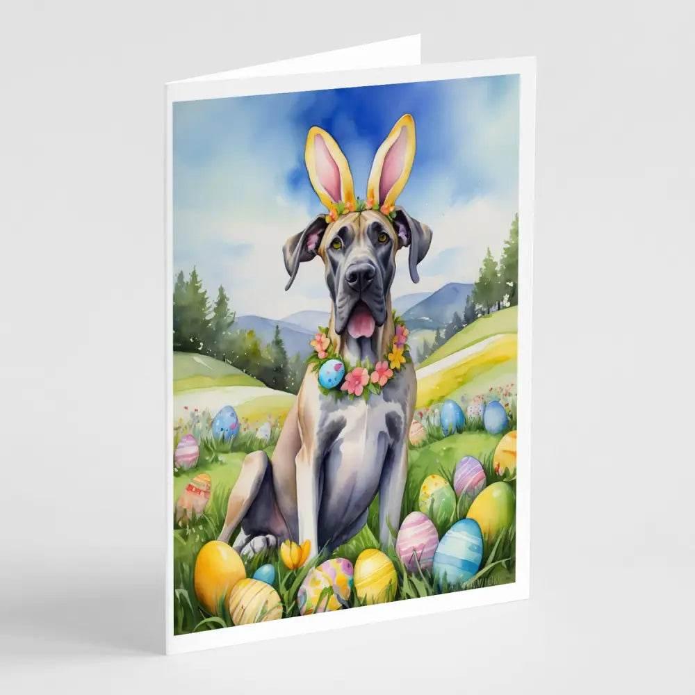 Great Dane Easter Egg Hunt: Paw-some Cards! Packaged Easter Dog Greeting Cards that will Make you Smile! these Easter-themed Great Dane Greeting Cards - Estalios