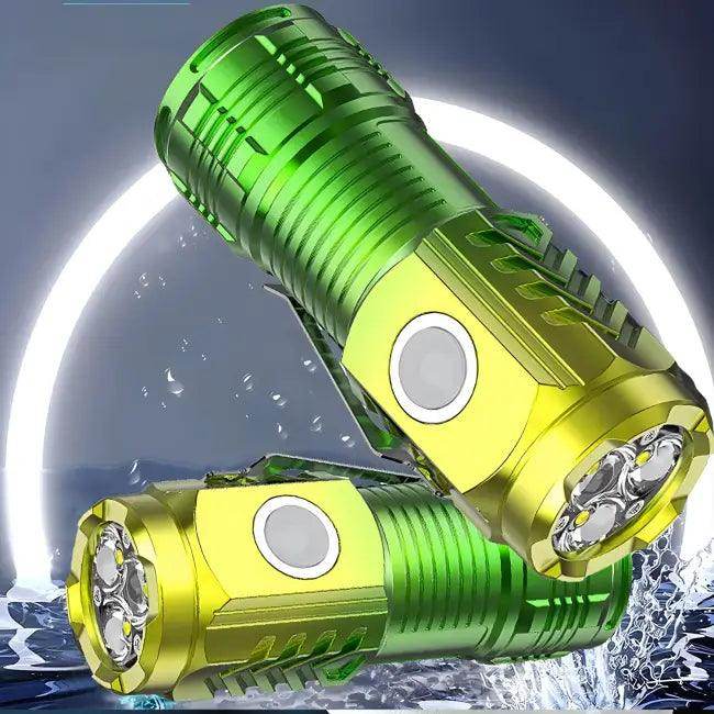 Epic Glow Green & Yellow Mini Flashlights for Fun Adventures - Estalios